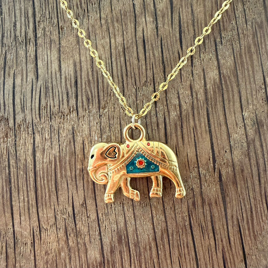 Collier Élégance Éléphant – Acier inox