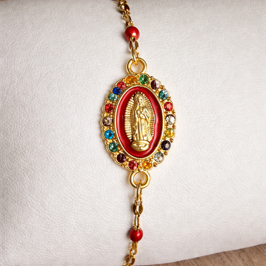 Bracelet Madone – Chaîne dorée en acier inoxydable