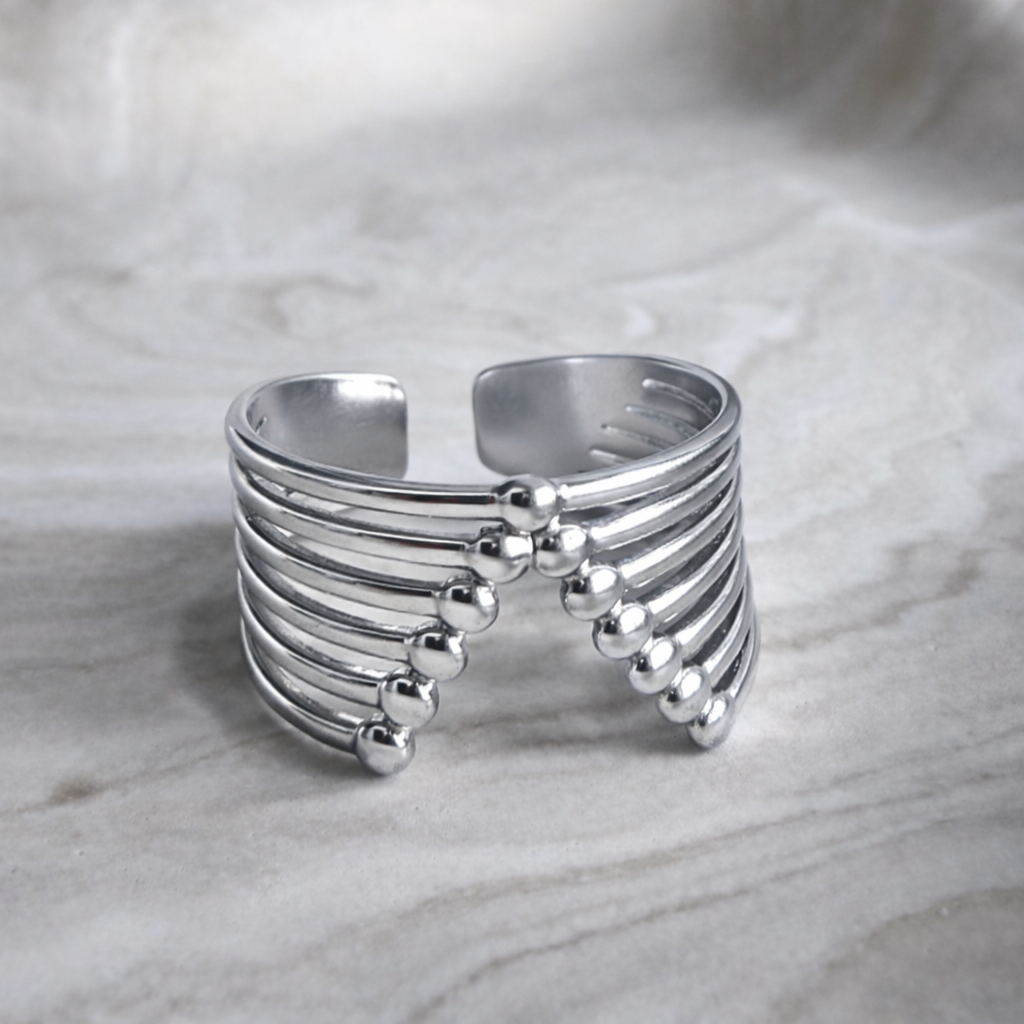 Bague Victoire – Manchette iconique en acier inoxydable