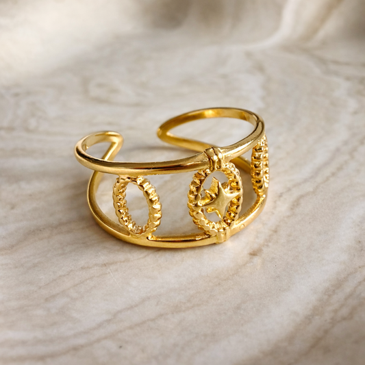 Bague Éclat Stellaire - Acier Inoxydable
