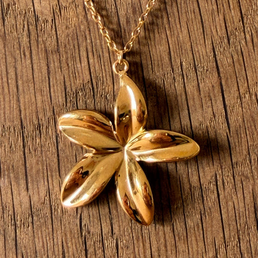 Collier Fleur Stylisée – Acier Inox