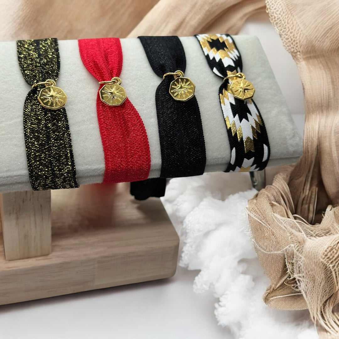 Bracelet Élastique – Médaillon Étoile Doré