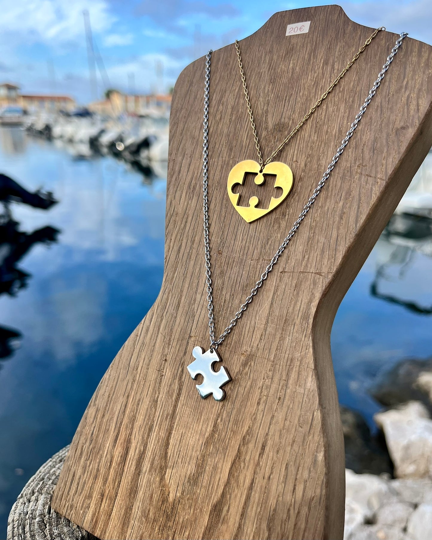 Duo Puzzle – Colliers Assortis Personnalisables (Or / Argent)