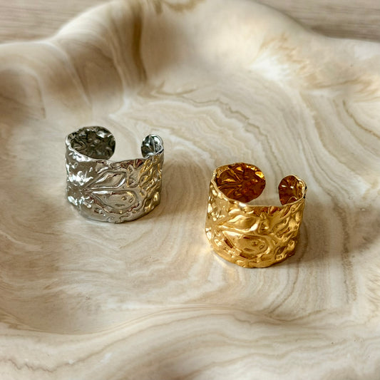 Bague Martelée - Acier Inox