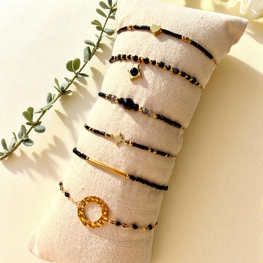 Bracelets Noirs & Dorés